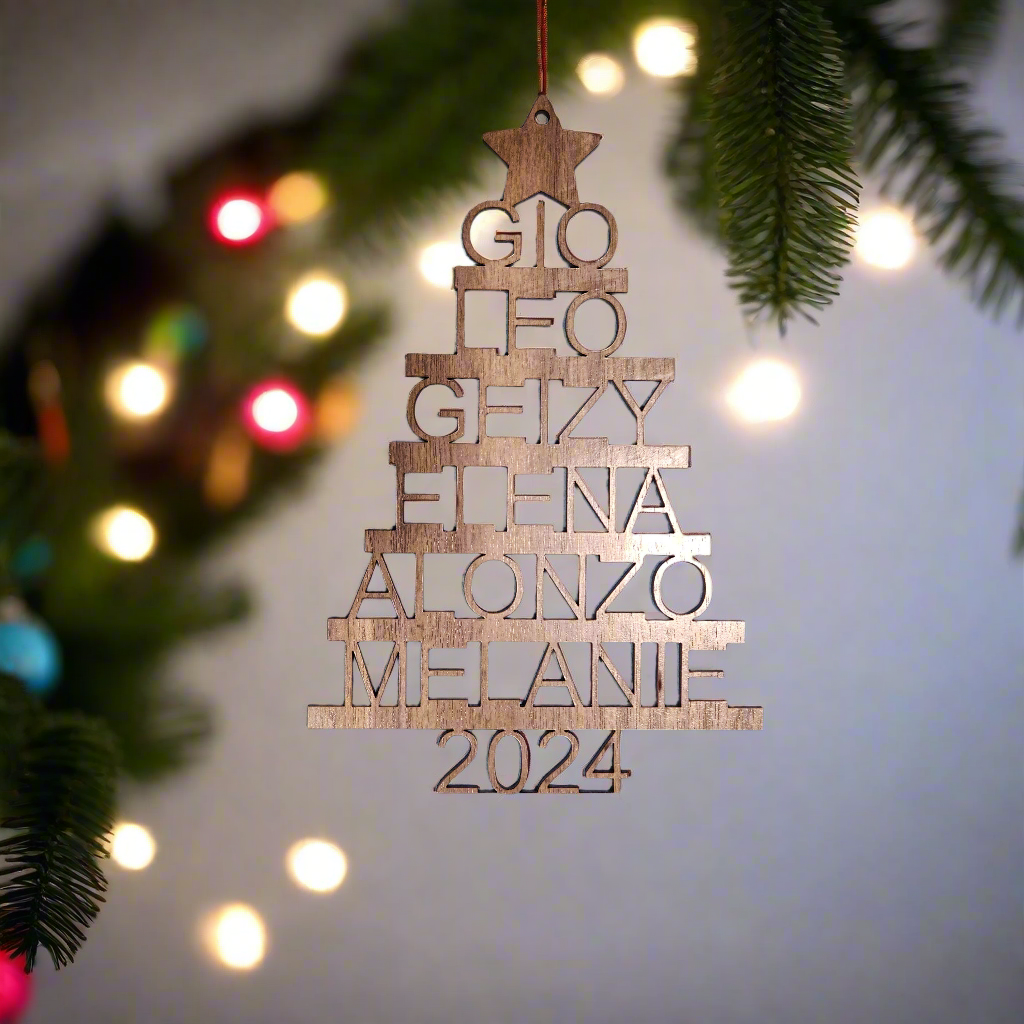 Christmas Tree Family Ornament (Custom Made)