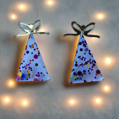 Christmas Tree and Bow Earrings